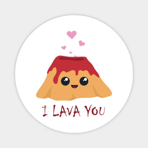 I Lava You Vulcano Hearts Magnet by Food in a Can